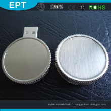 Silver Coin Shape promotionnel lecteur flash USB (EM213)